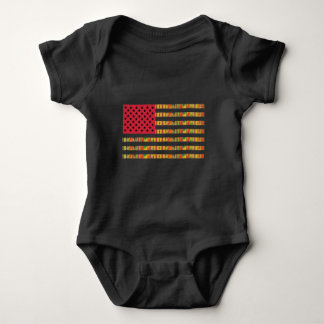 Body Para Bebé Camiseta de la bandera afroamericana