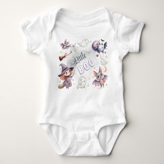 Body Para Bebé Camiseta de la fiesta de cumpleaños de Halloween (Anverso)