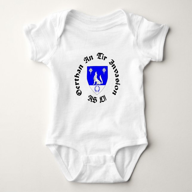 Body Para Bebé Camiseta de la invasión de Babboo (Anverso)