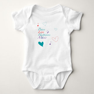 Body Para Bebé Camiseta de la música de la felicidad del amor de