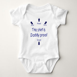 Body Para Bebé Camiseta de la prueba del papá (azul)