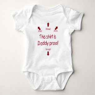 Body Para Bebé Camiseta de la prueba del papá (roja)