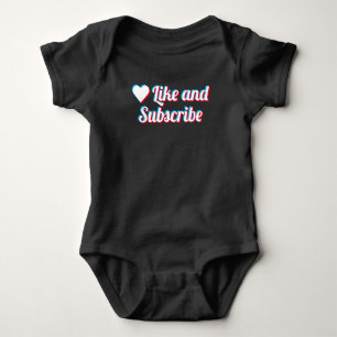 Body Para Bebé Camiseta de Like Y Suscríbete
