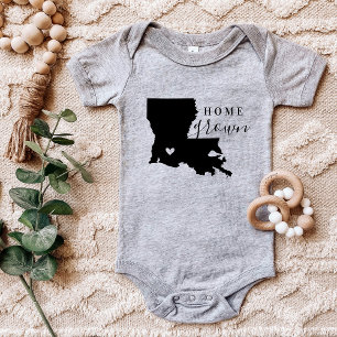Body Para Bebé Camiseta de Louisiana Crecido en Casa