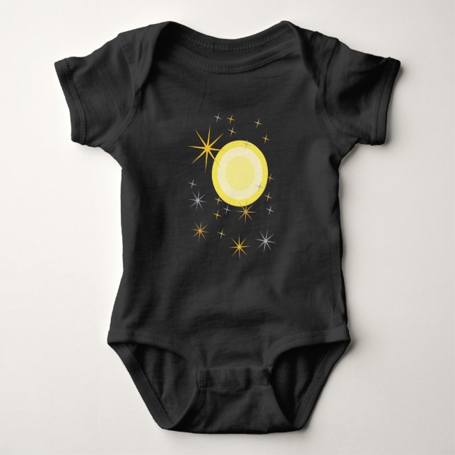 Body Para Bebé Camiseta de luna llena (Anverso)