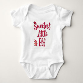 Body Para Bebé Camiseta de Navidad del duendecito más dulce: