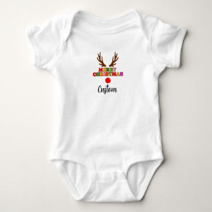 Body Para Bebé Camiseta de Navidad personalizada