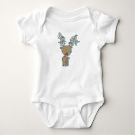 Body Para Bebé Camiseta de Navidad Reno Azul