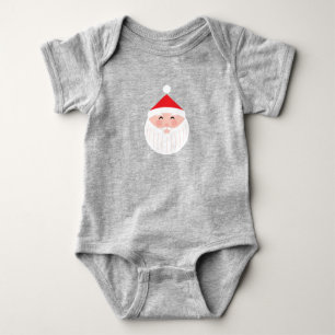 Body Para Bebé Camiseta de Navidades de Santa Head