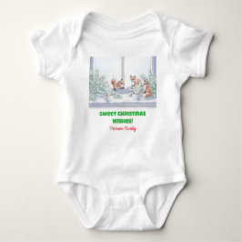 Body Para Bebé Camiseta de Navidades familiares - Cosmosa escena 