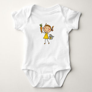 Body Para Bebé Camiseta de niña de dibujos animados de jardinería