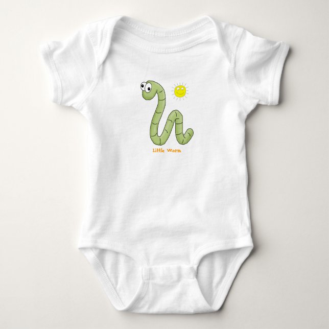 Body Para Bebé Camiseta de niño de la camiseta "Little Worm" (Anverso)