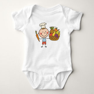 Body Para Bebé Camiseta de niños de Chef Boy Dibujo Animado Fruta