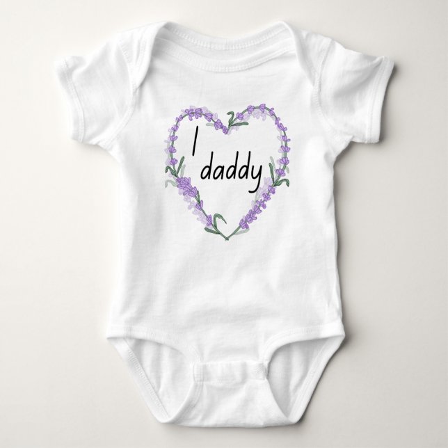 Body Para Bebé camiseta de papa te amo (Anverso)
