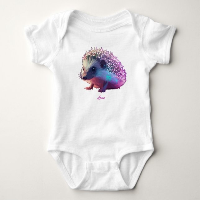 Body Para Bebé Camiseta de Pearl la Erizo (Anverso)