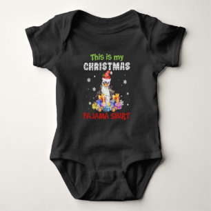 Body Para Bebé Camiseta de pijama de Navidad Penguin This Is My