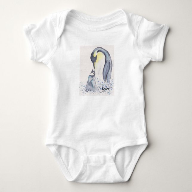 Body Para Bebé camiseta de pingüino bebé (Anverso)