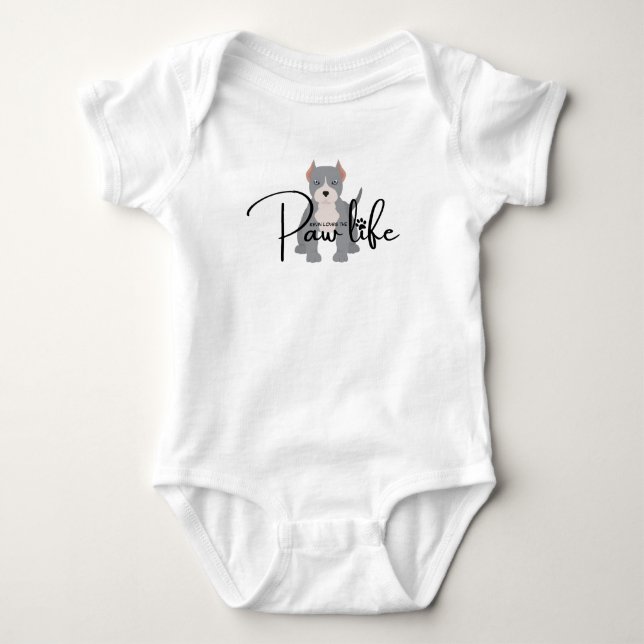 Body Para Bebé Camiseta de Pit bull (Anverso)