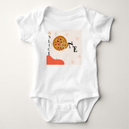 Body Para Bebé Camiseta de Pizza Moderna Desordenada Slice Baby S