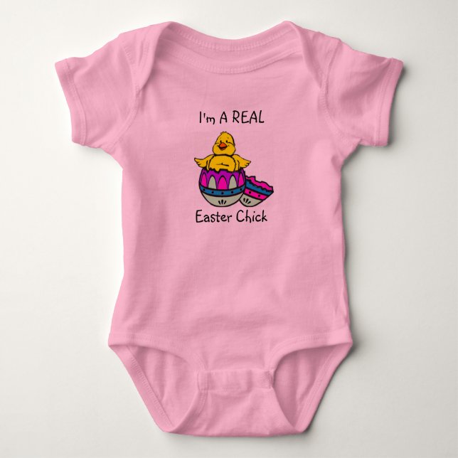 Body Para Bebé Camiseta de polluelo de Pascua (Anverso)