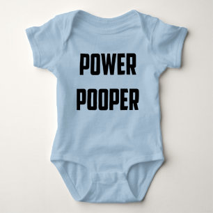 Body Para Bebé Camiseta de Pooper del poder