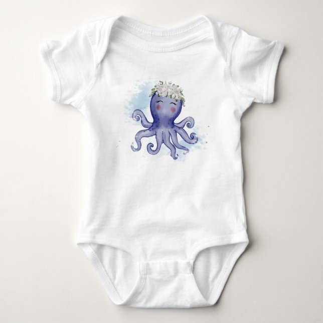 Body Para Bebé Camiseta de pulpo (Anverso)