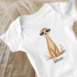 Body Para Bebé Camiseta de safari lindo animal suricata género ne