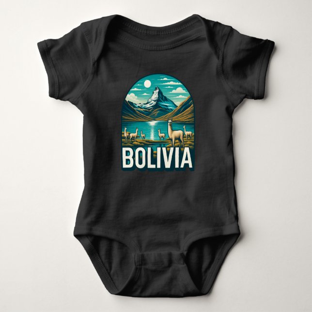 Body Para Bebé Camiseta de Sudamérica de Bolivia (Anverso)