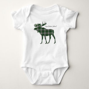 Body Para Bebé Camiseta de tartán de alce de la isla de Cabo Bret