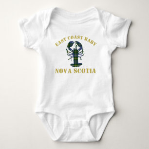 Body Para Bebé Camiseta de tartán de lobster de la costa este de 