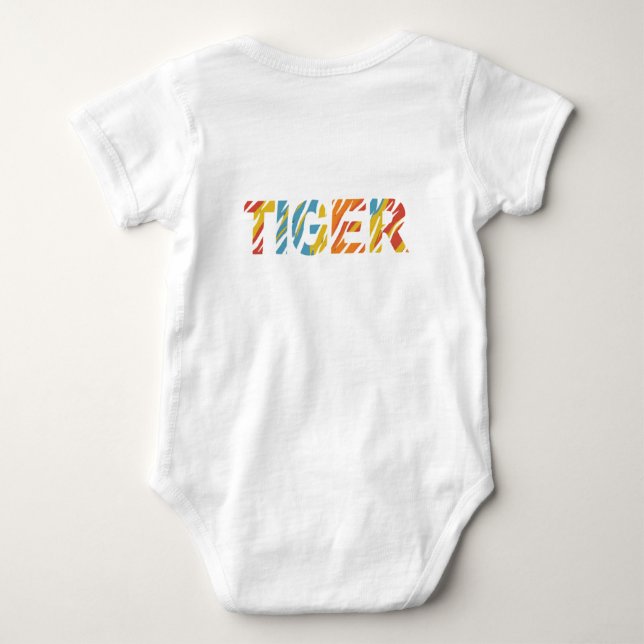 Body Para Bebé Camiseta de tigre para bebé (Reverso)