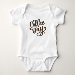 Body Para Bebé Camiseta de traje de bebé para el día del café