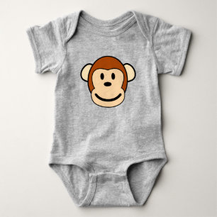 Body Para Bebé Camiseta de una pieza para bebé mono cara