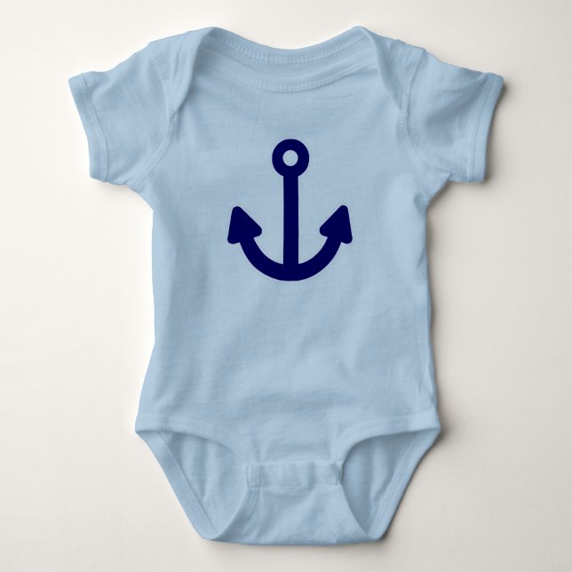 Body Para Bebé Camiseta del ancla (Anverso)