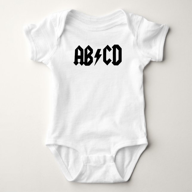 Body Para Bebé Camiseta del bebé de ABCD (Anverso)