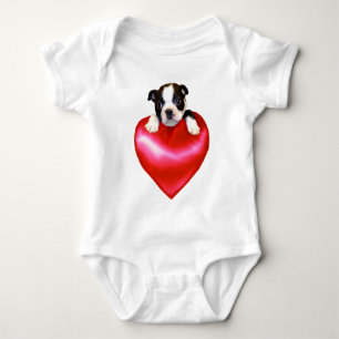 Body Para Bebé Camiseta del bebé de Boston Terrier del amor