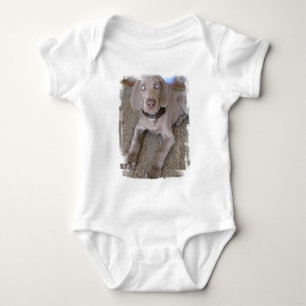 Body Para Bebé Camiseta del bebé del perrito de Weimaraner