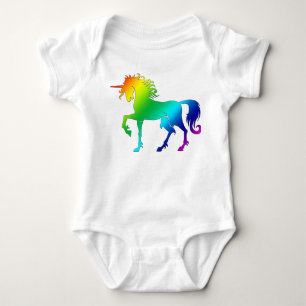 Body Para Bebé Camiseta del bebé del unicornio del arco iris