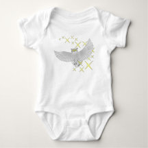 Camiseta del búho de la estrella linda