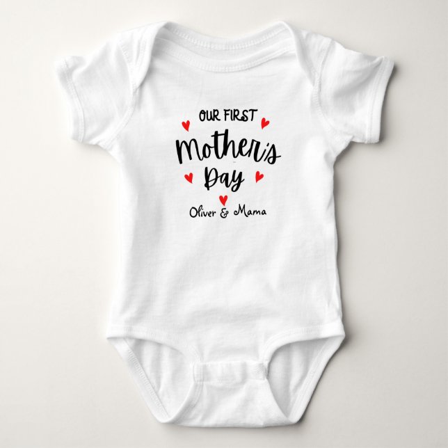 Body Para Bebé Camiseta del Día de la Madre/Madre (Anverso)