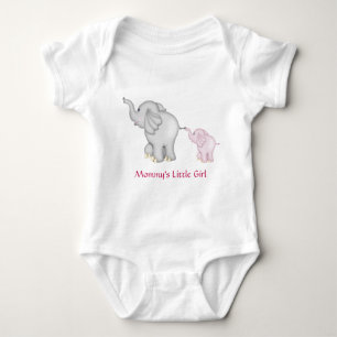 Body Para Bebé Camiseta del elefante de la niña de la mamá