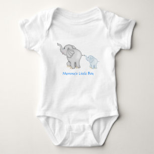 Body Para Bebé Camiseta del elefante de Little Boy de la mamá