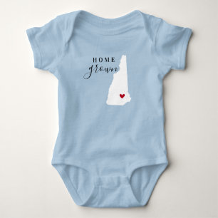 Body Para Bebé Camiseta del estado de New Hampshire casera