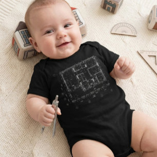 Body Para Bebé Camiseta del futuro arquitecto de Blueprint Kid