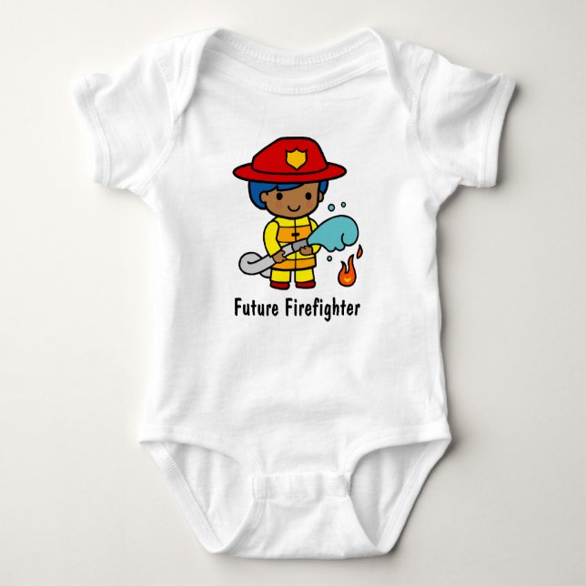 Body Para Bebé Camiseta del futuro bombero (Anverso)
