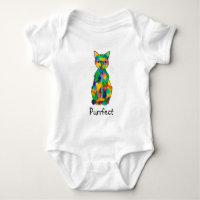 Camiseta del niño de Purrfect del gato del arco