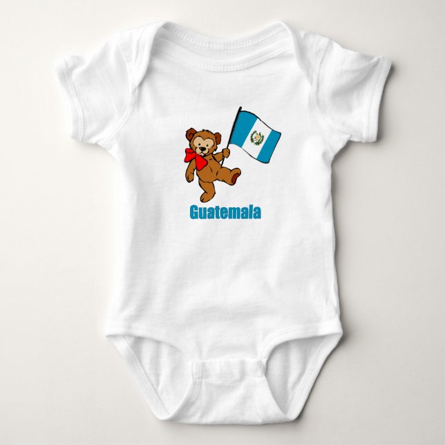 Body Para Bebé Camiseta del oso de peluche de Guatemala (Anverso)