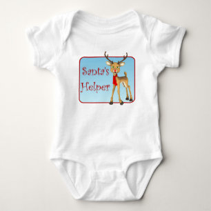 Body Para Bebé Camiseta del reno del día de fiesta del ayudante