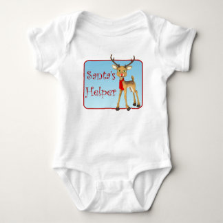 Body Para Bebé Camiseta del reno del día de fiesta del ayudante