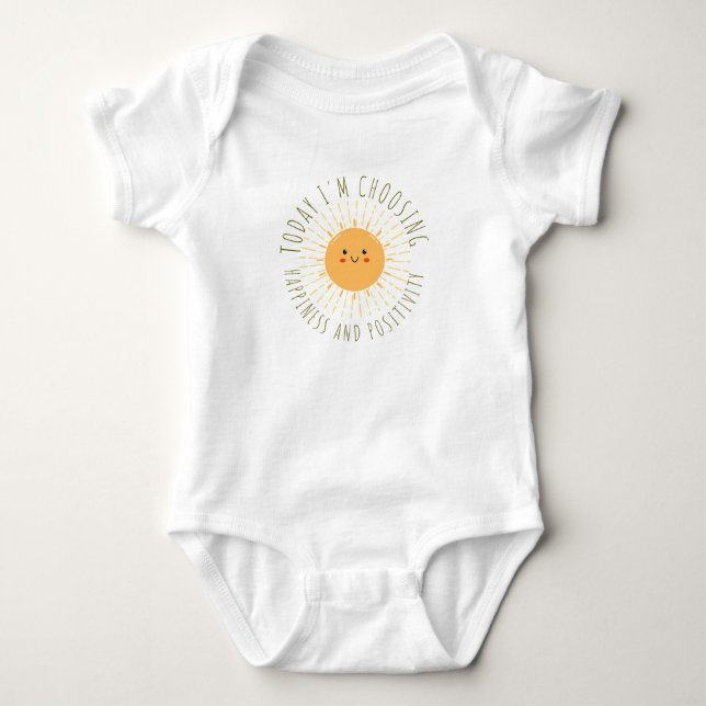 Body Para Bebé Camiseta del Sol Sonriente Lindo (Anverso)